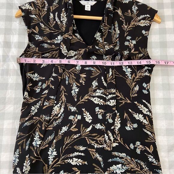 2/40$ CAMBER &Grace black sleeveless bow tie detail top shirt classic office XXS - Picture 10 of 13